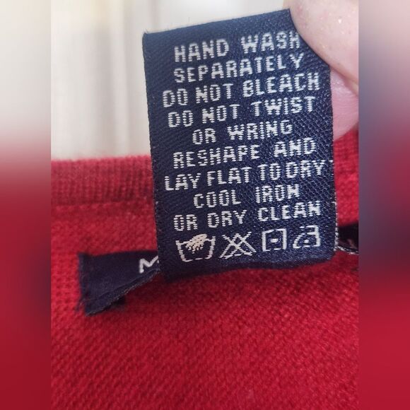 Max Edition L Red WOOL Blend Longsleeves Knit Women's Sweater Tunic - Picture 4 of 6